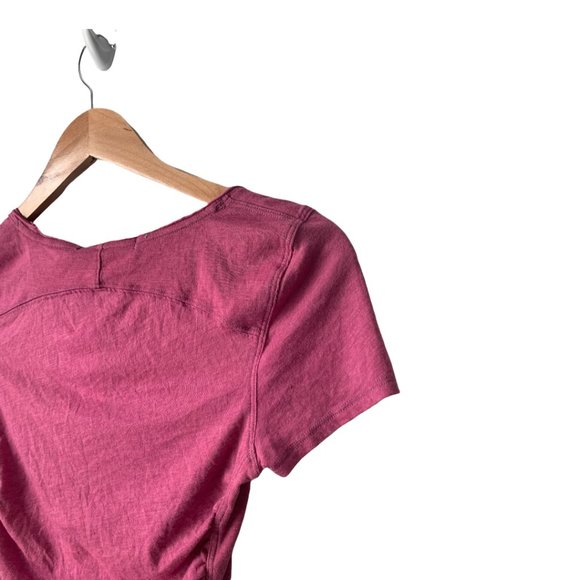 Free People Cinched Sides Sonnet Tee Iris Wine X-Small - Picture 7 of 9